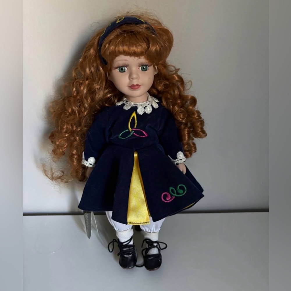 Irish dancer porcelain doll